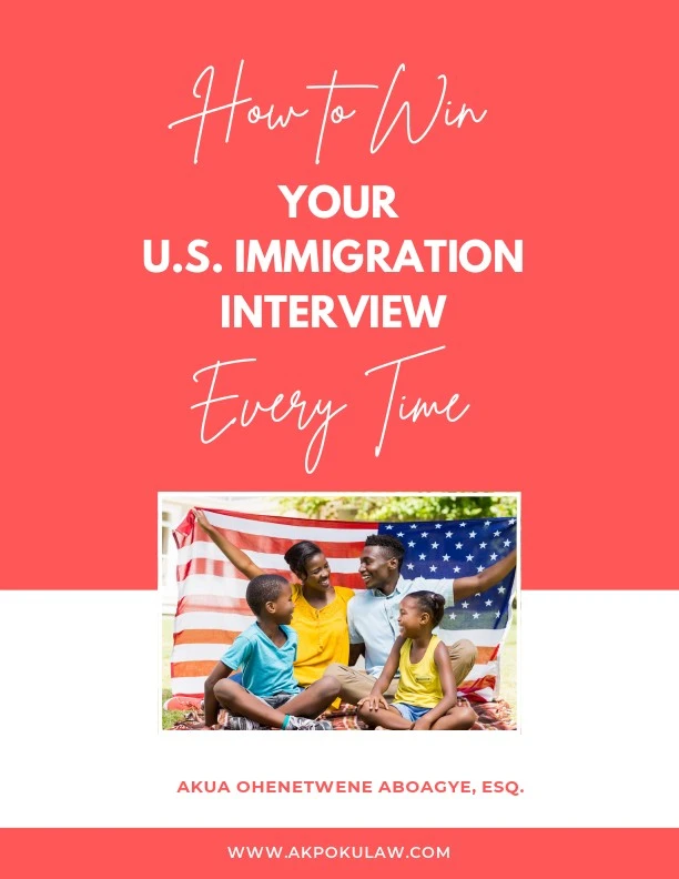 how to win your immigration interview ebook cover